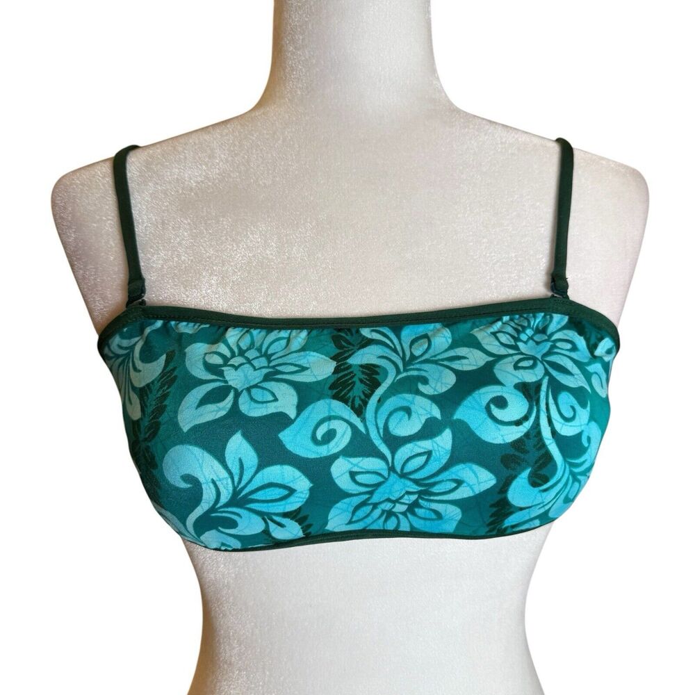 Raisins Tube Top Bikini Top Jade Size Medium Removable Straps Side Boning 719467